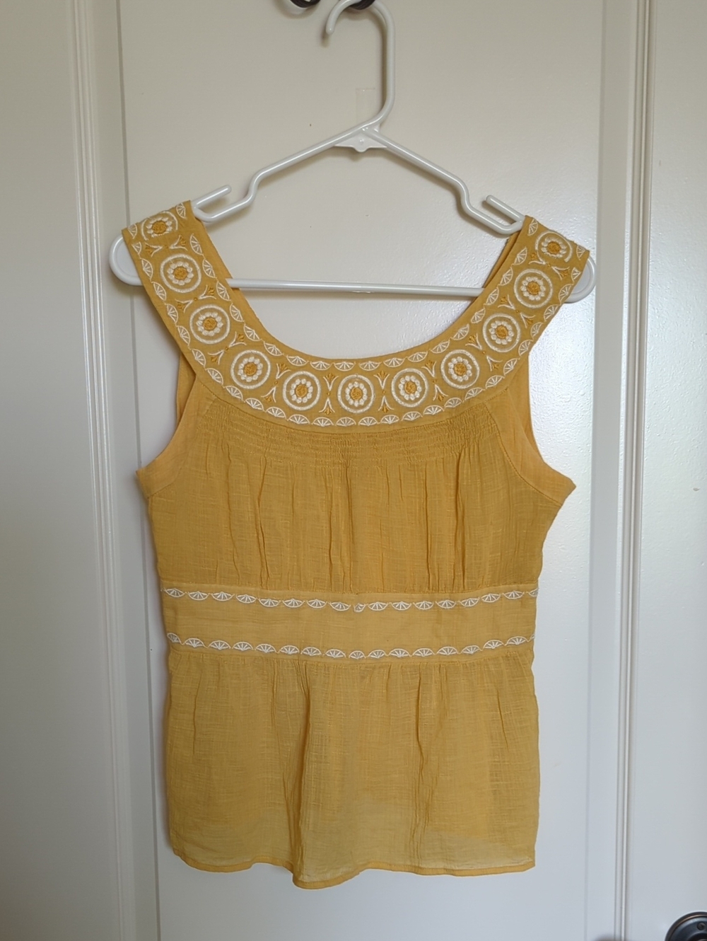 Anthropologie Floreat Embroidered Sleeveless Top